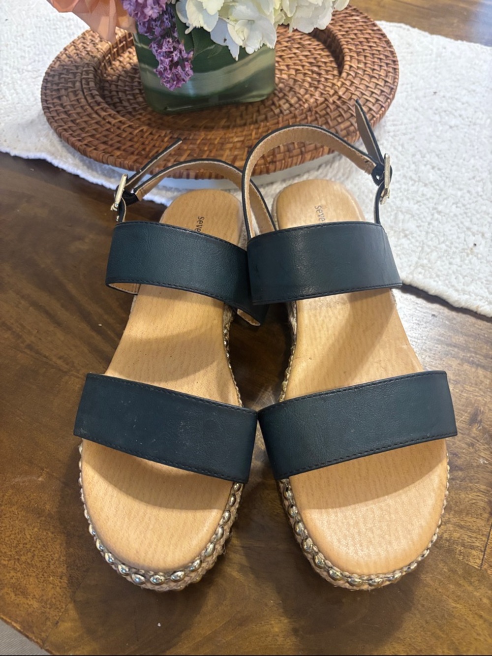 Seven Dials Double-Strap Espadrille Sandals